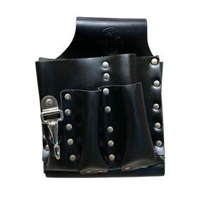 Klein Tools leather tool belt black 5164T 8-pocket leather extra-capacity pouch